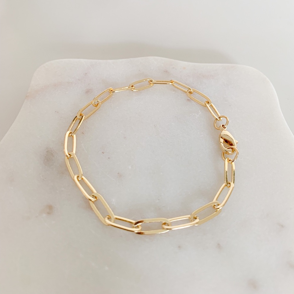 🎉HP🎉 Paper Clip Bracelet |14k Gold Filled - Picture 5 of 6